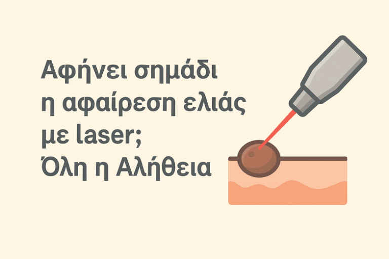 Αφήνει σημάδι η αφαίρεση ελιάς με laser
